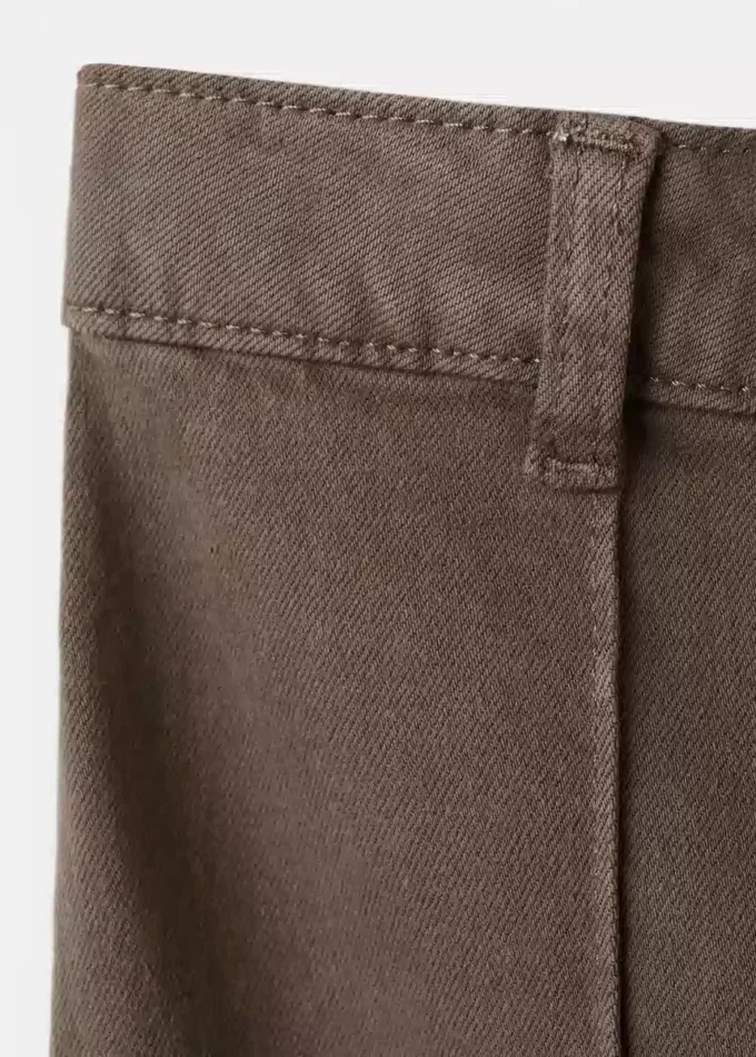 Culotte en jean avec détails de coutures