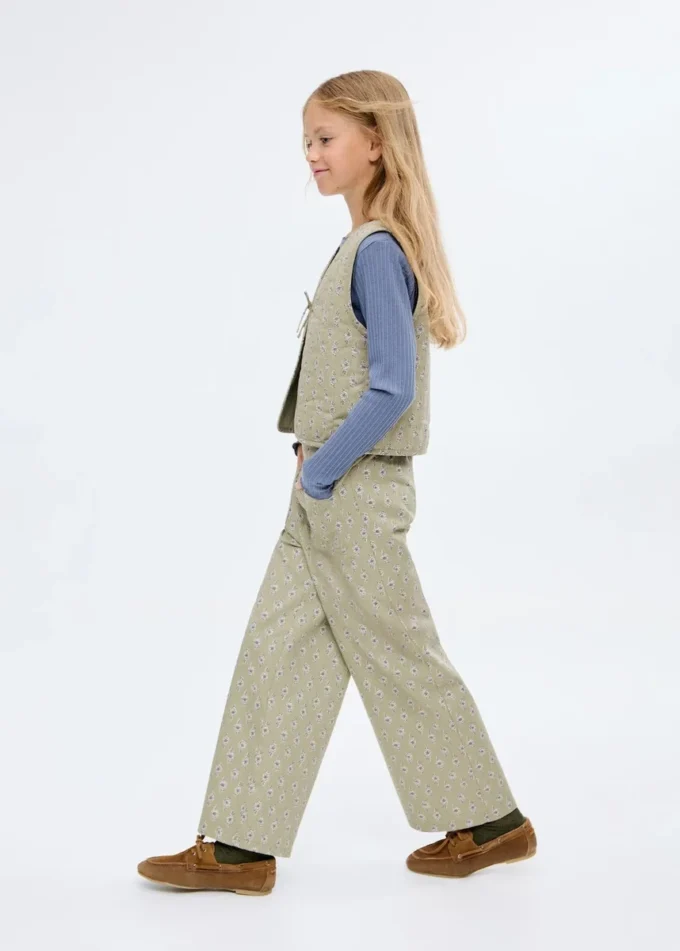 Pantalon culotte à fleurs