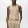 Débardeur slim en maille côtelée Débardeur slim en maille côtelée