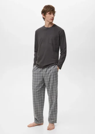 Ensemble pyjama en coton à carreaux