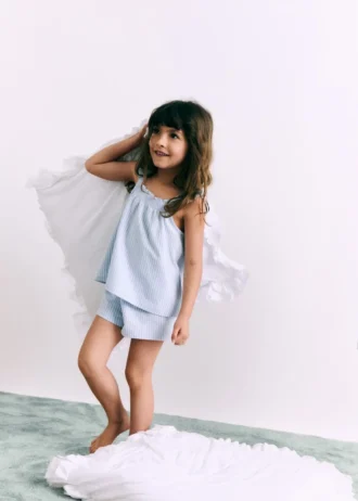 Ensemble pyjama en coton rayé