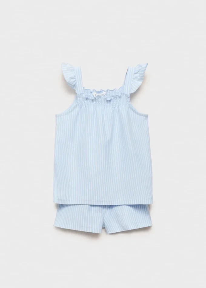 Ensemble pyjama en coton rayé Ensemble pyjama en coton rayé