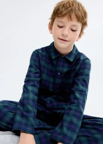 Ensemble pyjama long à carreaux