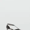 Escarpins à talons bobines en cuir verni