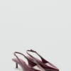 Escarpins à talons bobines en cuir verni