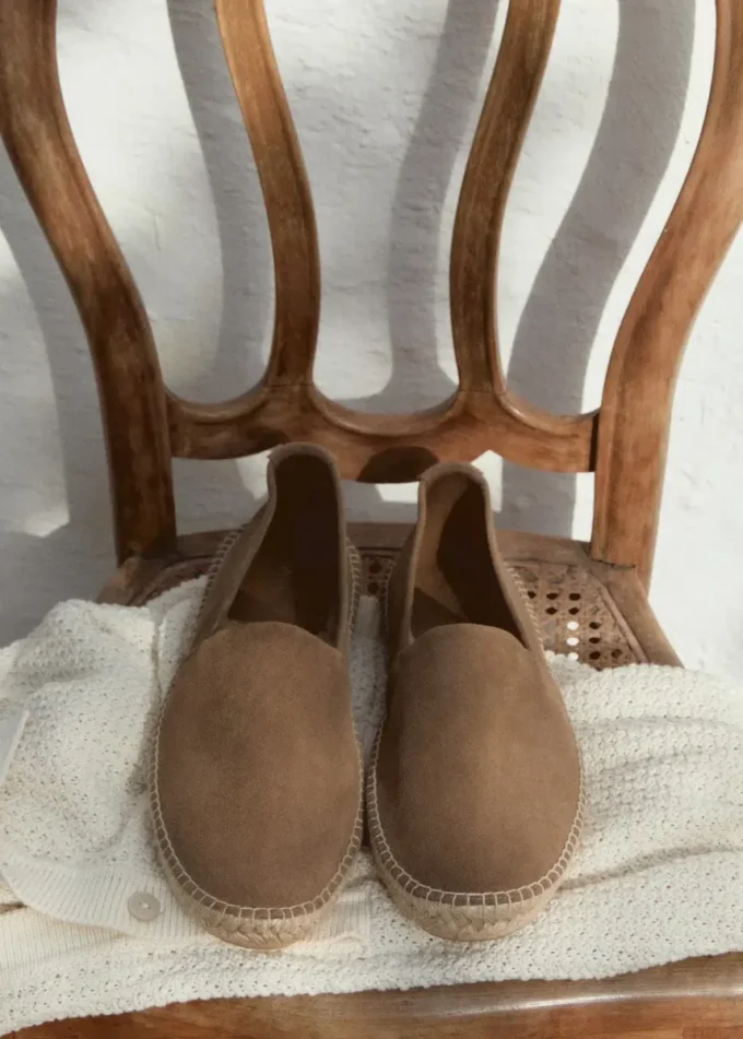 Espadrilles en daim jute
