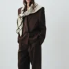 Foulard 100 % laine à imprimé géométrique