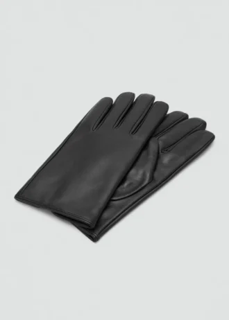 Gants 100 % cuir avec détails cousus