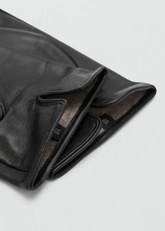 Gants 100 % cuir avec détails cousus