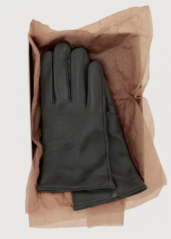 Gants 100 % cuir avec détails cousus Gants 100 % cuir avec détails cousus