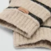 Gants en tricot rayé Gants en tricot rayé