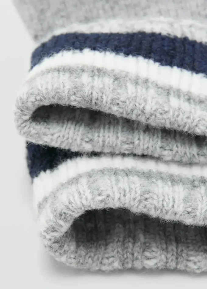 Gants en tricot rayé Gants en tricot rayé