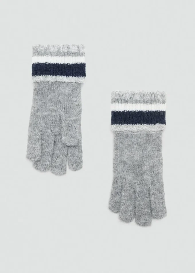 Gants en tricot rayé Gants en tricot rayé