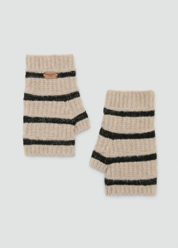 Gants en tricot rayé Gants en tricot rayé