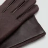 Gants longs en cuir avec fourrure Gants longs en cuir avec fourrure