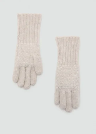 Gants tricotés combinés