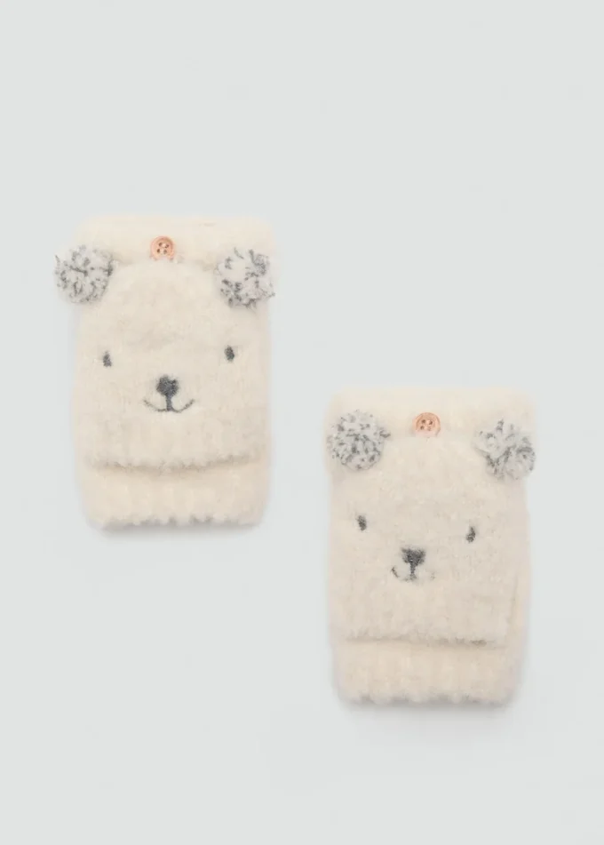 Gants tricotés ours