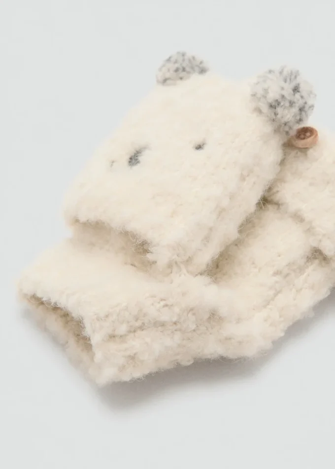 Gants tricotés ours