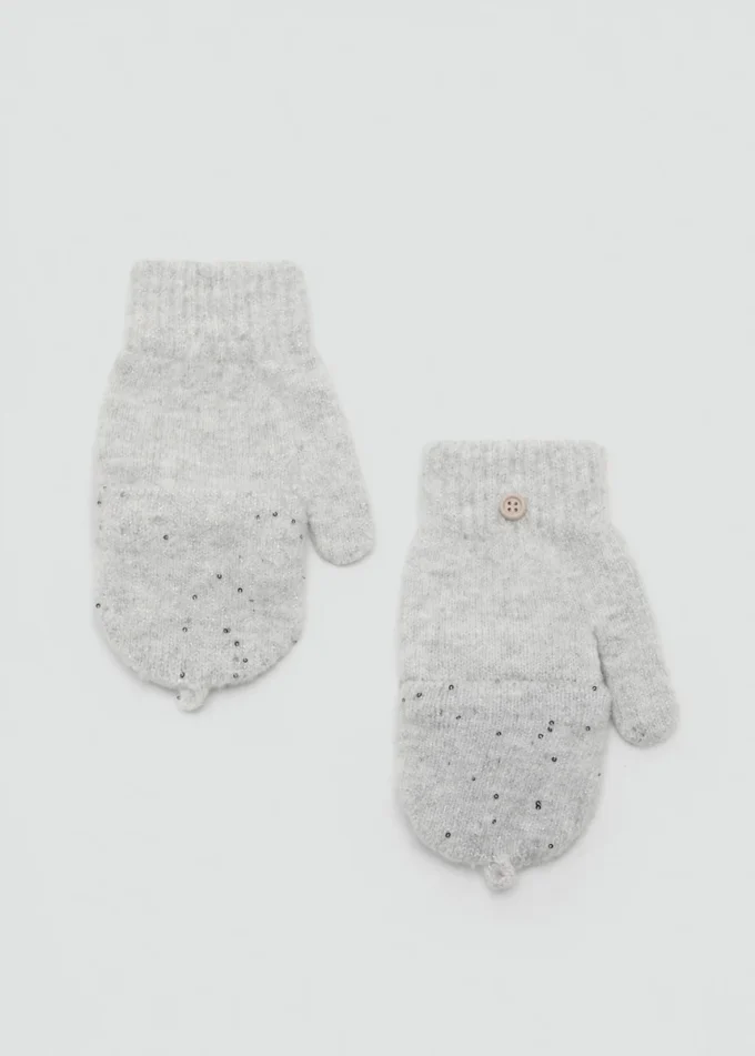 Gants tricotés à paillettes Gants tricotés à paillettes