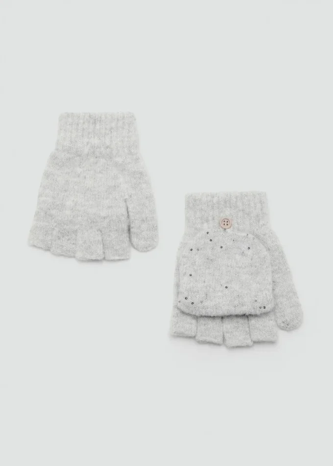 Gants tricotés à paillettes Gants tricotés à paillettes