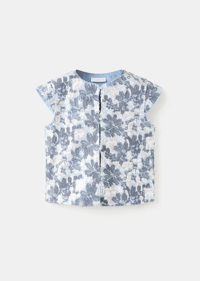 Gilet brodé de paillettes