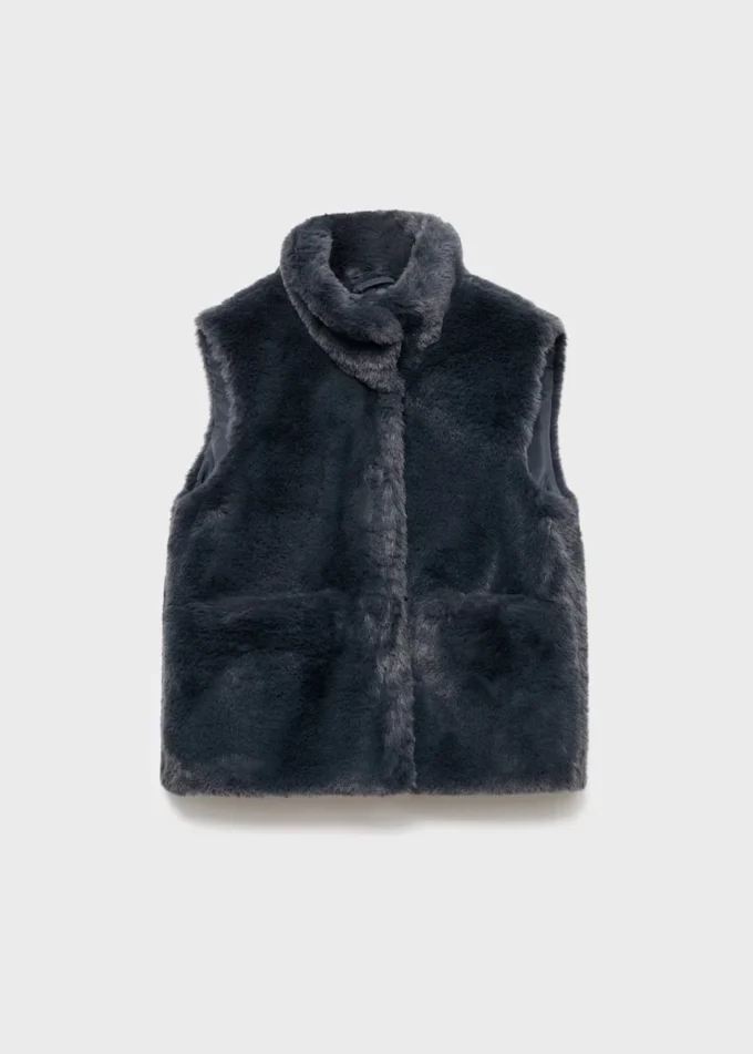 Gilet cape effet fourrure Gilet cape effet fourrure