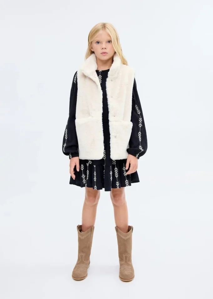 Gilet cape effet fourrure Gilet cape effet fourrure