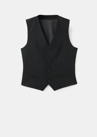 Gilet de costume ultra-ajusté en tissu extensible