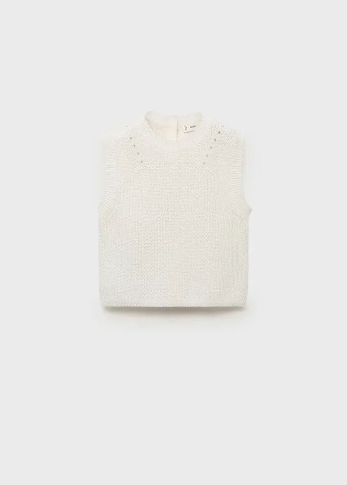 Gilet en coton tricoté Gilet en coton tricoté