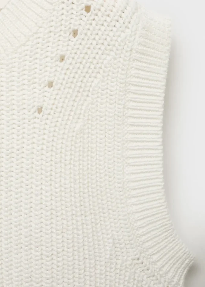 Gilet en coton tricoté Gilet en coton tricoté