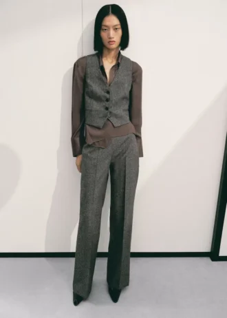 Gilet en laine mouchetée