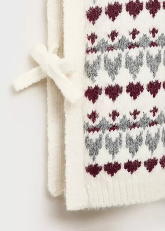 Gilet en maille avec motif cœur Gilet en maille avec motif cœur
