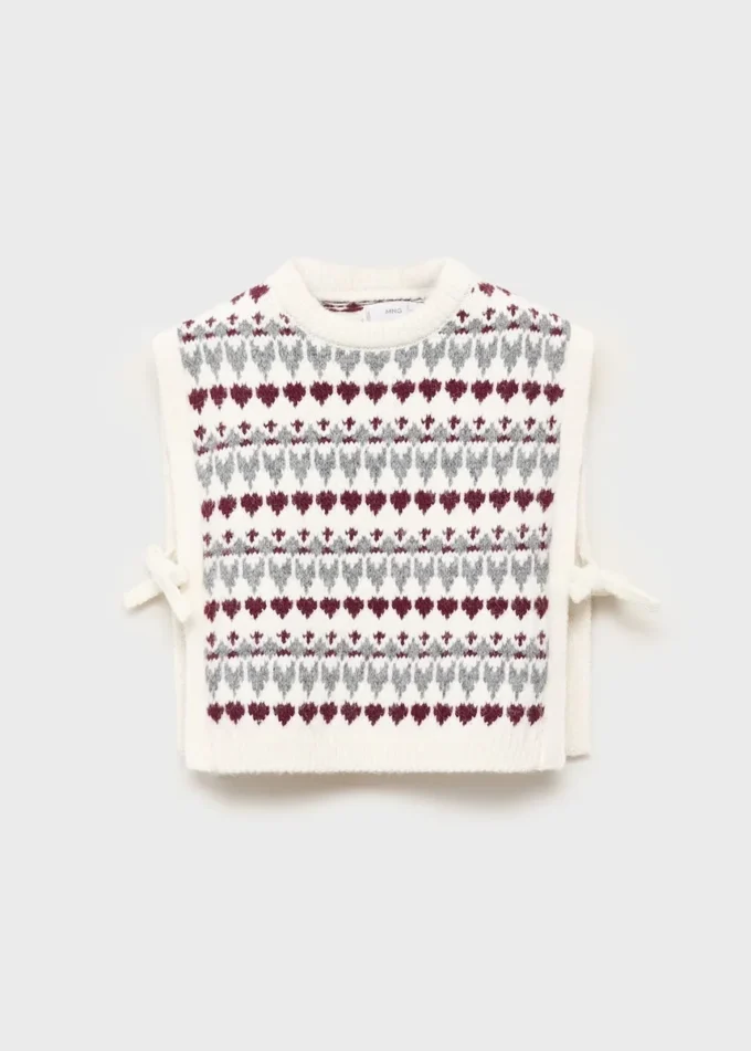 Gilet en maille avec motif cœur Gilet en maille avec motif cœur