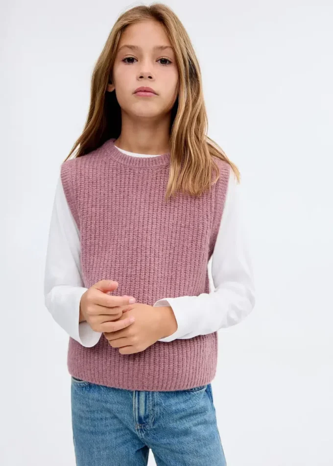 Gilet en maille côtelée Gilet en maille côtelée