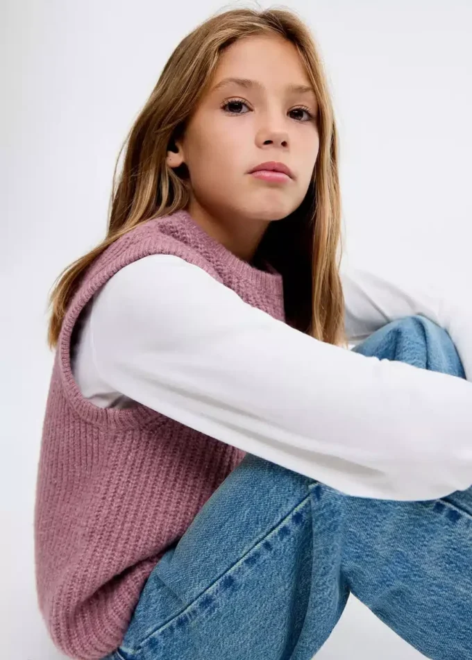 Gilet en maille côtelée Gilet en maille côtelée