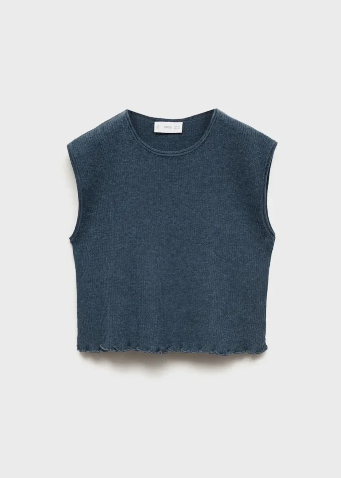 Gilet en maille côtelée Gilet en maille côtelée