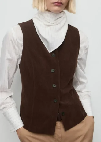Gilet en velours côtelé