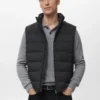 Gilet matelassé avec rembourrage en duvet et plumes
