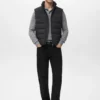 Gilet matelassé avec rembourrage en duvet et plumes