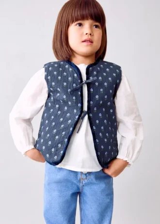 Gilet matelassé à motif floral