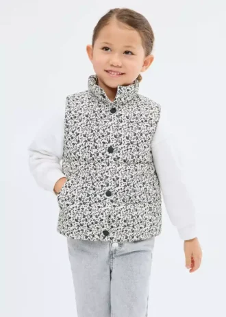 Gilet matelassé à motif floral