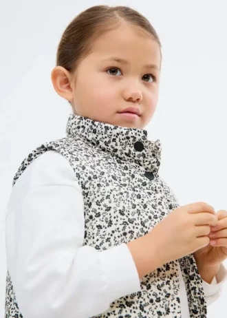 Gilet matelassé à motif floral