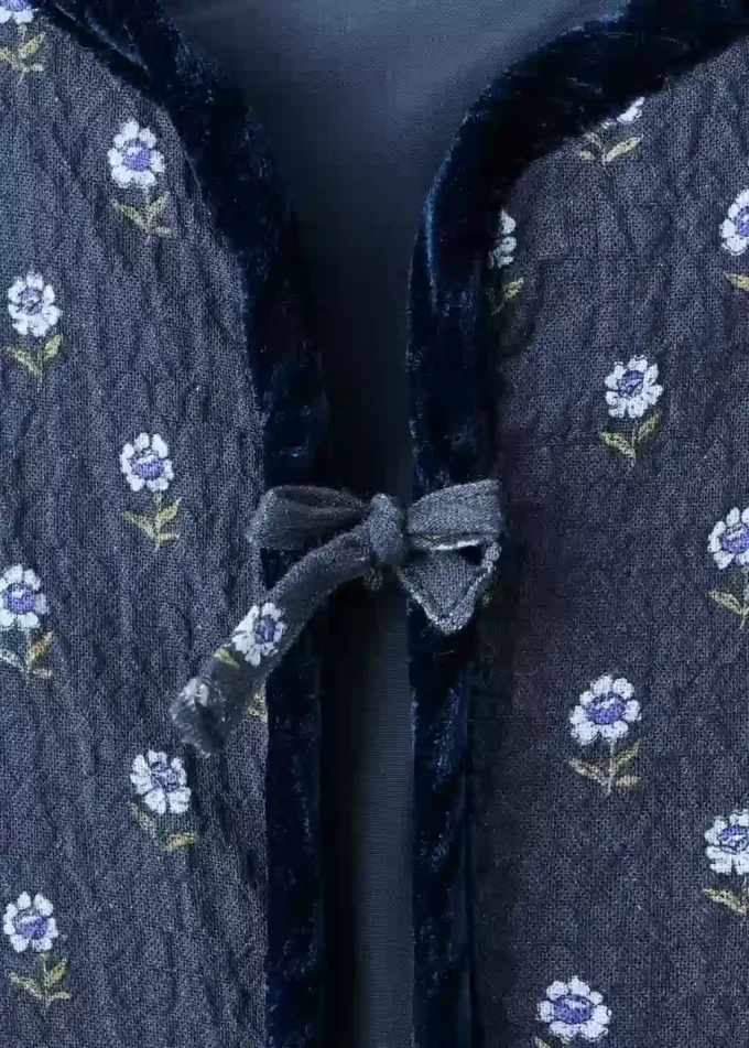 Gilet matelassé à motif floral