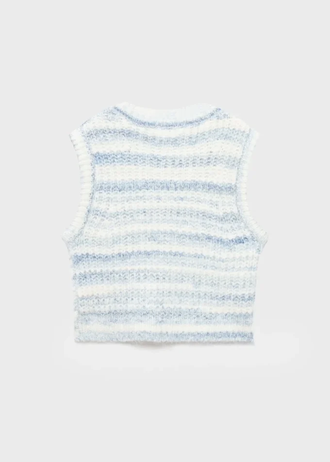 Gilet rayé en maille Gilet rayé en maille