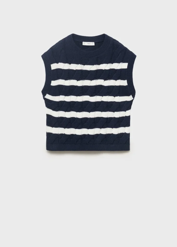 Gilet tricoté tressé Gilet tricoté tressé