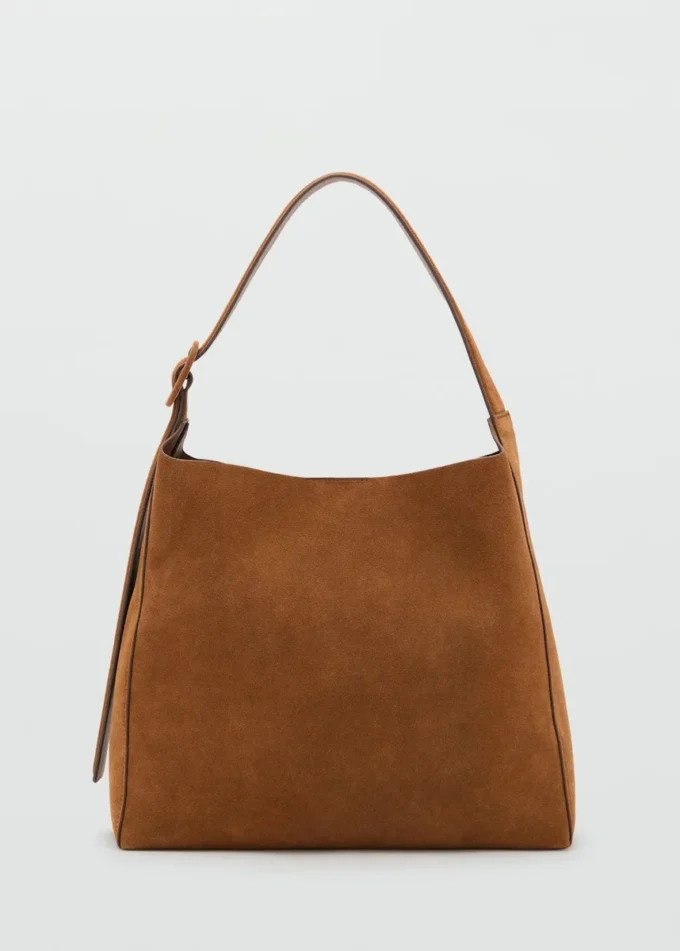 Grand sac cabas en cuir suédé Grand sac cabas en cuir suédé