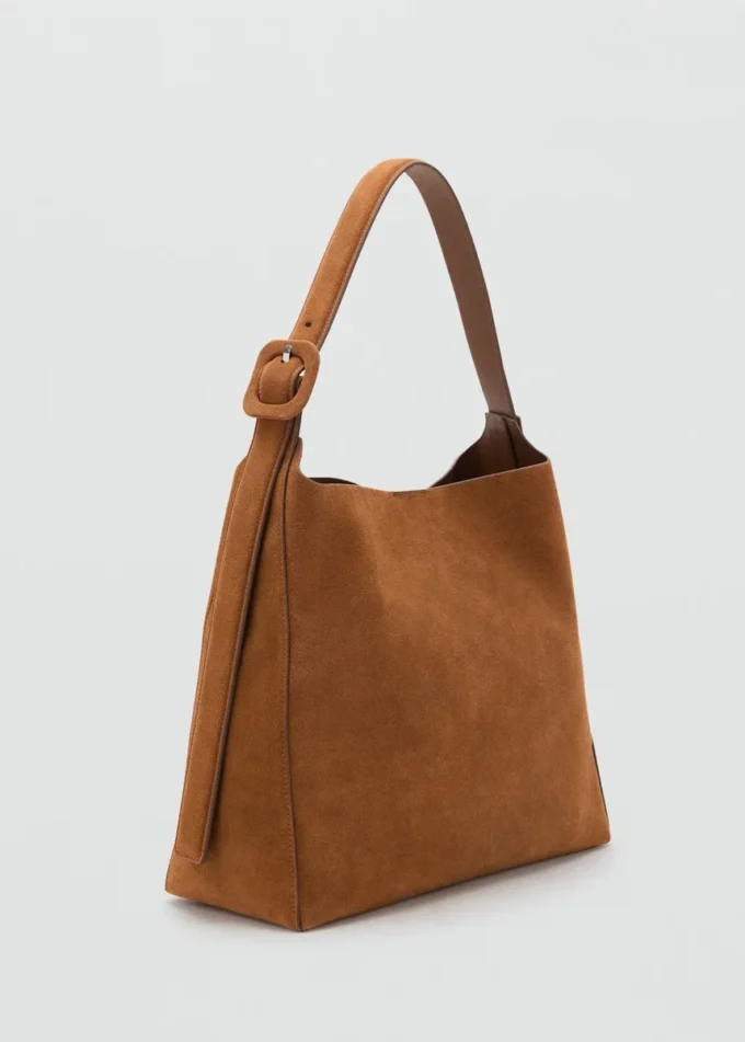 Grand sac cabas en cuir suédé Grand sac cabas en cuir suédé