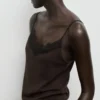 Haut à bretelles en dentelle