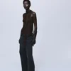 Haut brillant avec foulard Haut brillant avec foulard