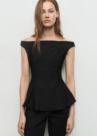 Haut bustier à basque